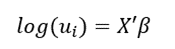 log(ui)=X'&beta;