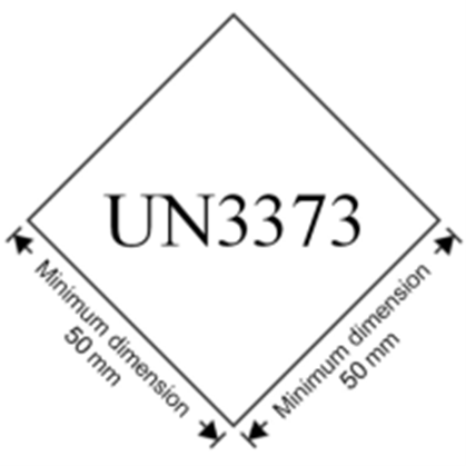 Etikett f&ouml;r UN 3373