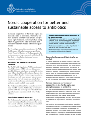 Nordic cooperation for a better and more sustainable access to antibiotics